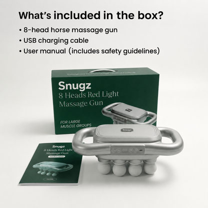 Snugz - 8 Heads Red Light Massage Gun Snugz