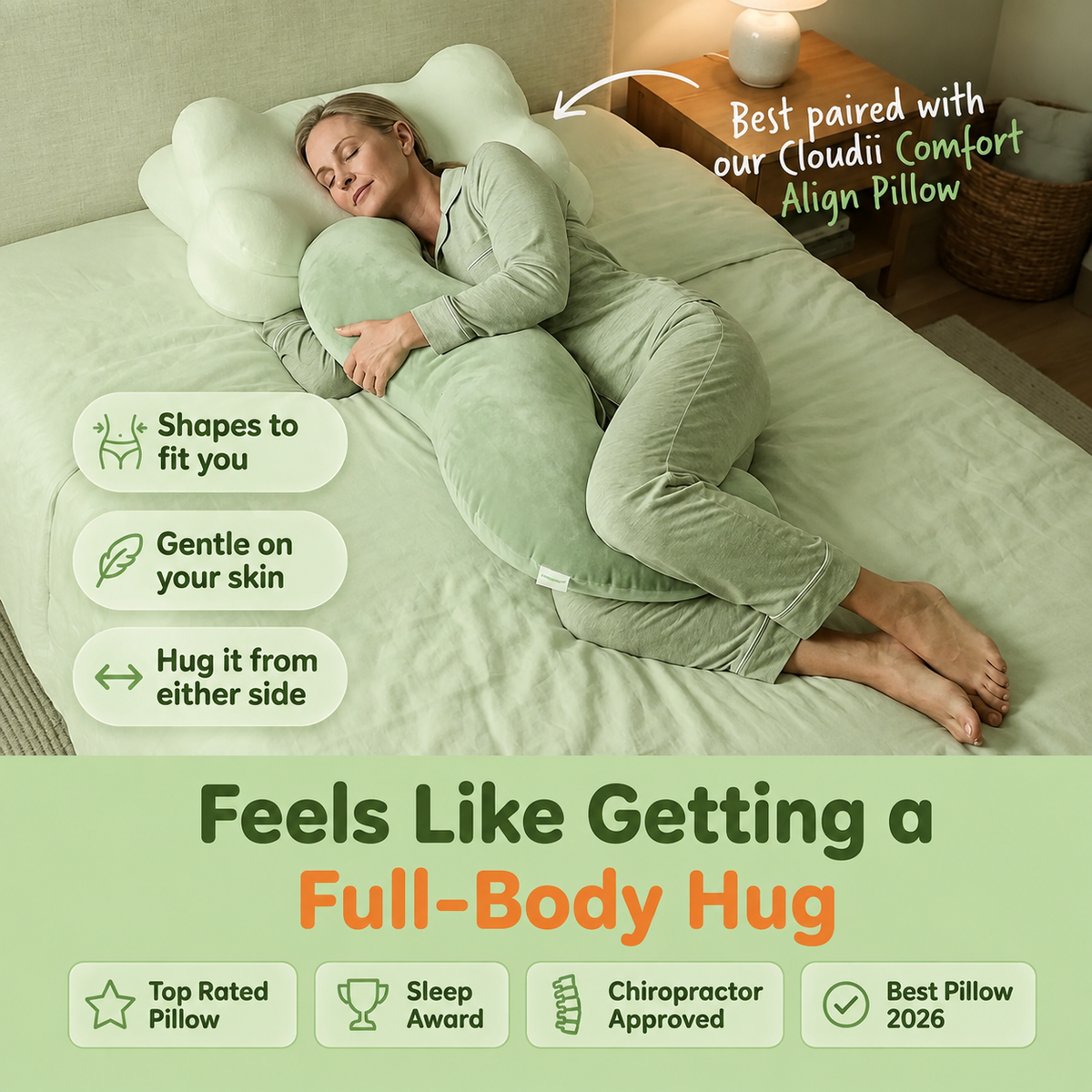 SNUGZ Body Pillow for Side Sleepers My Store 2